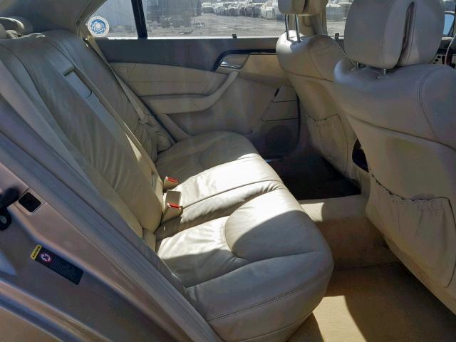 WDBNG75J64A393707 - 2004 MERCEDES-BENZ S500 BEIGE photo 6