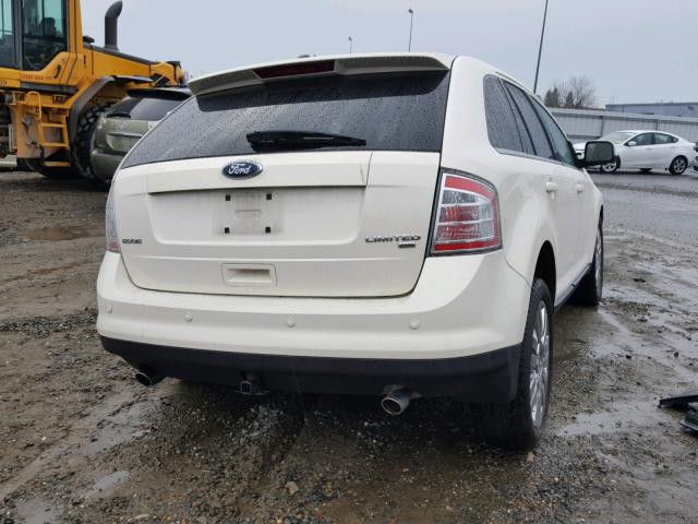 2FMDK49C18BA01891 - 2008 FORD EDGE LIMIT WHITE photo 4