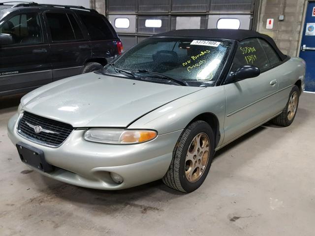 3C3EL55H2YT239139 - 2000 CHRYSLER SEBRING JX GREEN photo 2