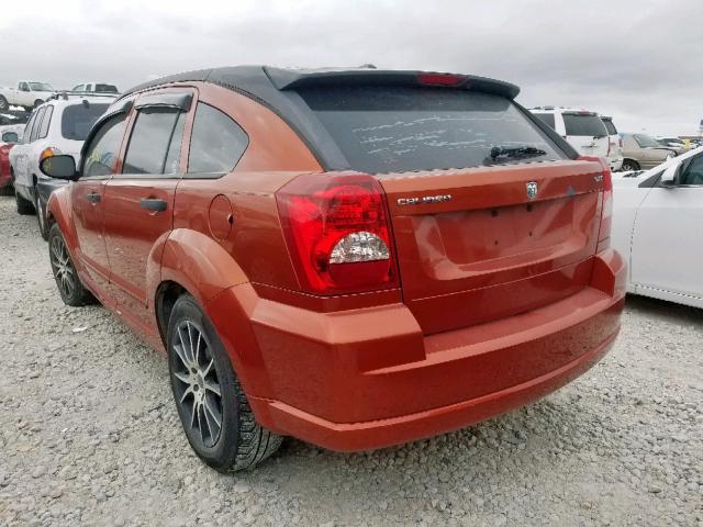 1B3HB48B78D533494 - 2008 DODGE CALIBER SX ORANGE photo 3