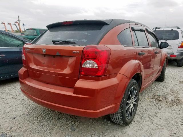 1B3HB48B78D533494 - 2008 DODGE CALIBER SX ORANGE photo 4