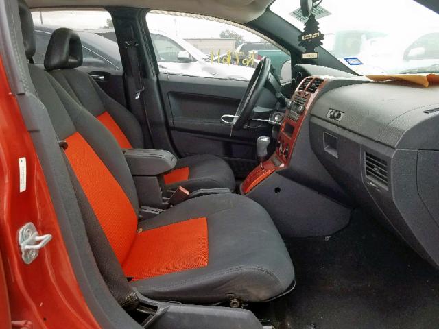 1B3HB48B78D533494 - 2008 DODGE CALIBER SX ORANGE photo 5