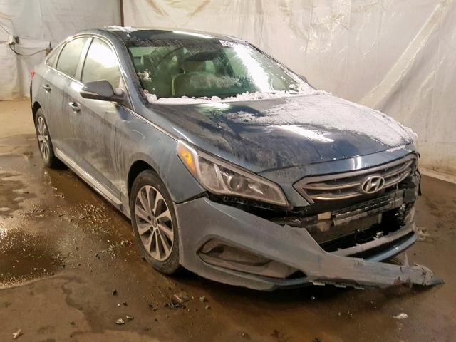 5NPE34AF8FH063513 - 2015 HYUNDAI SONATA SPO BLUE photo 1