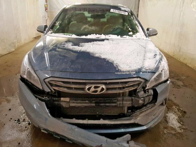 5NPE34AF8FH063513 - 2015 HYUNDAI SONATA SPO BLUE photo 7