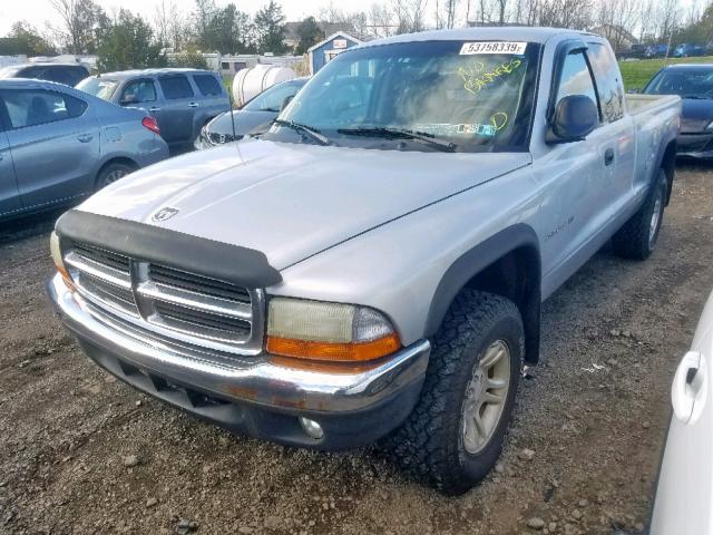 1B7GG22X51S316208 - 2001 DODGE DAKOTA SILVER photo 2