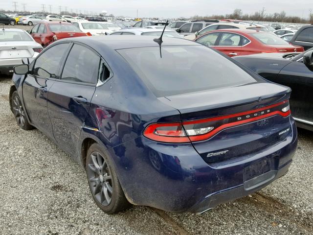 1C3CDFBB7FD310963 - 2015 DODGE DART SXT BLUE photo 3