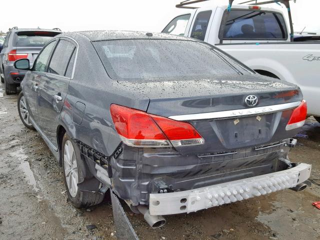4T1BK3DB8BU431869 - 2011 TOYOTA AVALON BAS GRAY photo 3