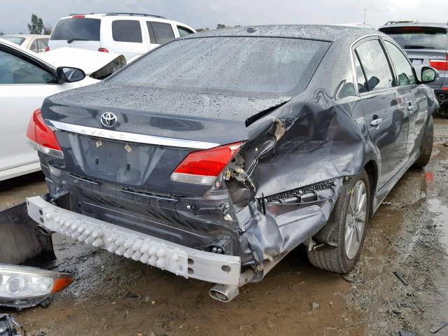 4T1BK3DB8BU431869 - 2011 TOYOTA AVALON BAS GRAY photo 4