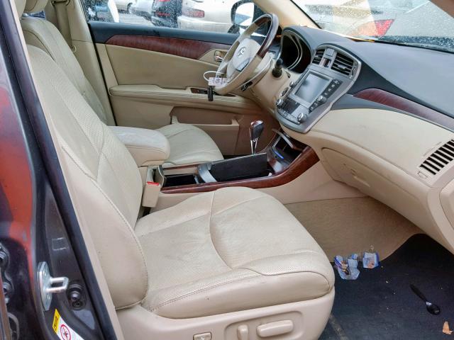 4T1BK3DB8BU431869 - 2011 TOYOTA AVALON BAS GRAY photo 5