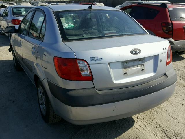 KNADE123266135676 - 2006 KIA RIO SILVER photo 3