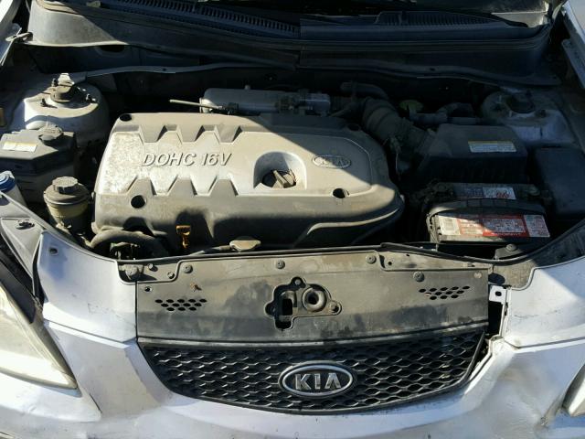 KNADE123266135676 - 2006 KIA RIO SILVER photo 7