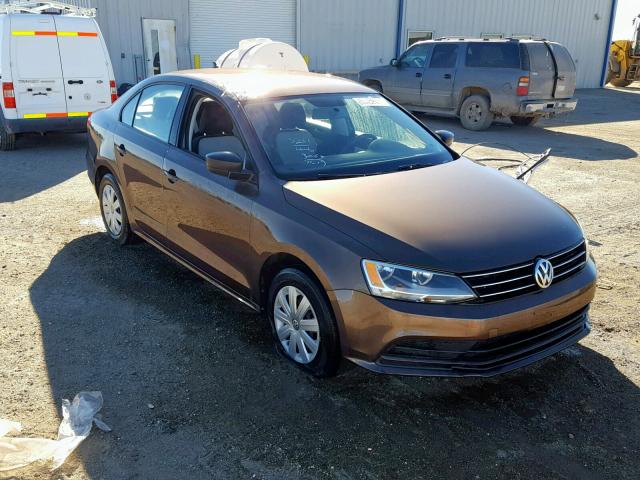 3VW2K7AJXFM258600 - 2015 VOLKSWAGEN JETTA BASE BROWN photo 1