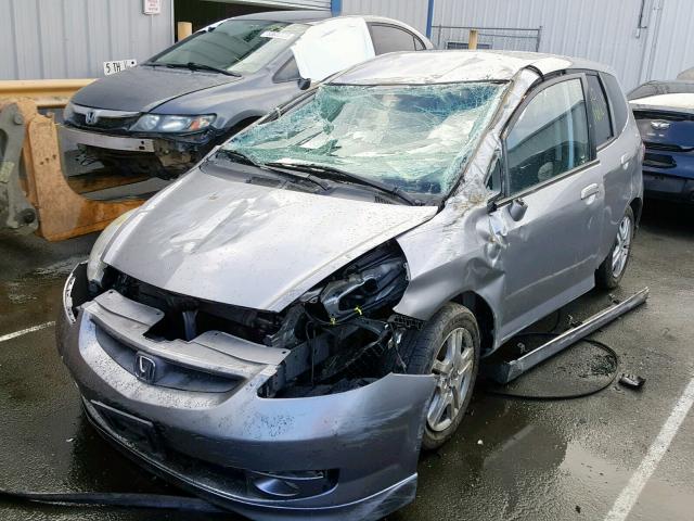 JHMGD38668S069111 - 2008 HONDA FIT SPORT SILVER photo 2