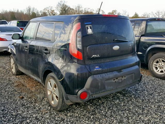 KNDJN2A26E7053981 - 2014 KIA SOUL BLACK photo 3