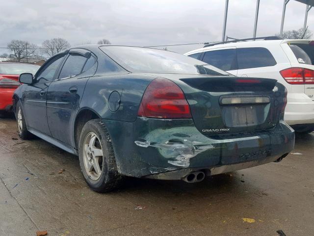 2G2WP522841118734 - 2004 PONTIAC GRAND PRIX GREEN photo 3