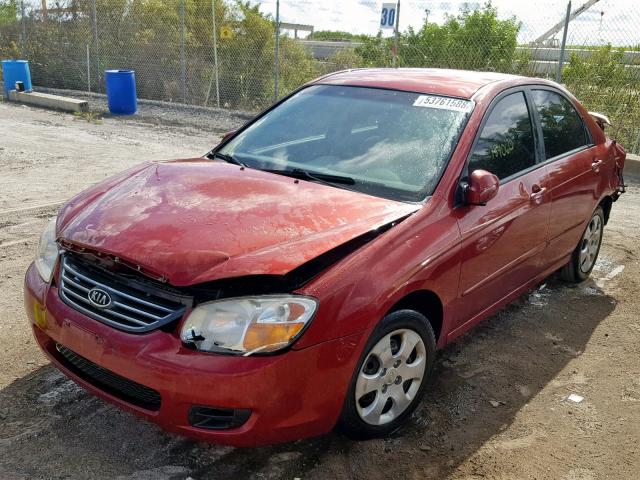 KNAFE121285531915 - 2008 KIA SPECTRA EX RED photo 2