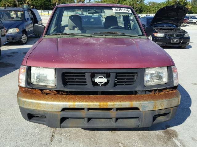 1N6DD21S6WC330313 - 1998 NISSAN FRONTIER X BURGUNDY photo 9