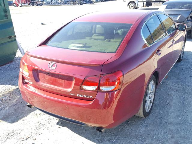 JTHCH96S960020242 - 2006 LEXUS GS GENERAT RED photo 4