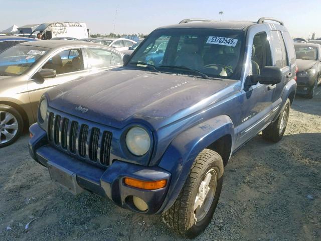 1J4GL58K02W255945 - 2002 JEEP LIBERTY LI BLUE photo 2