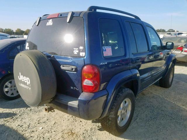 1J4GL58K02W255945 - 2002 JEEP LIBERTY LI BLUE photo 4