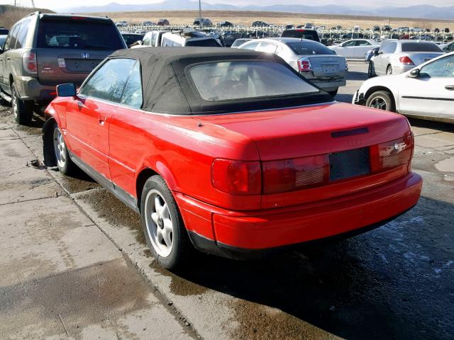 WAUAA88G8VN002409 - 1997 AUDI CABRIOLET RED photo 3