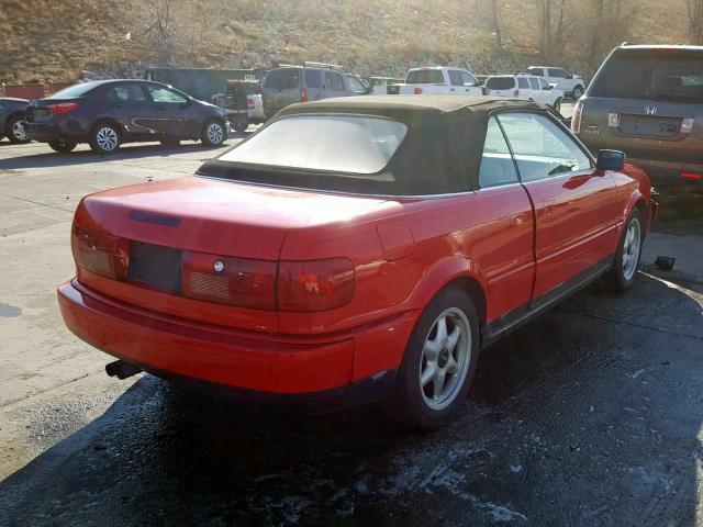 WAUAA88G8VN002409 - 1997 AUDI CABRIOLET RED photo 4