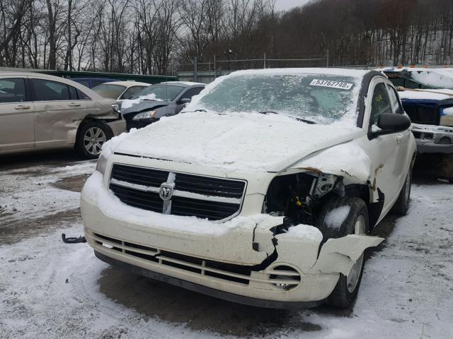 1B3HB48A29D103767 - 2009 DODGE CALIBER SX WHITE photo 2