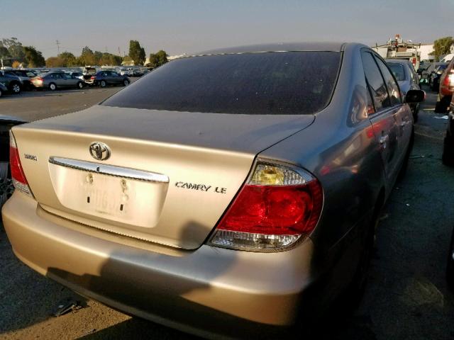 4T1BE32K75U513199 - 2005 TOYOTA CAMRY LE GOLD photo 4
