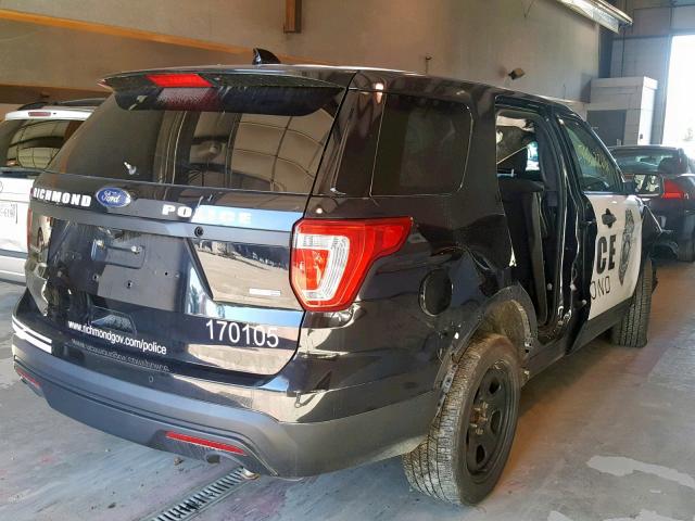 1FM5K8AR3HGB22734 - 2017 FORD EXPLORER P BLACK photo 4