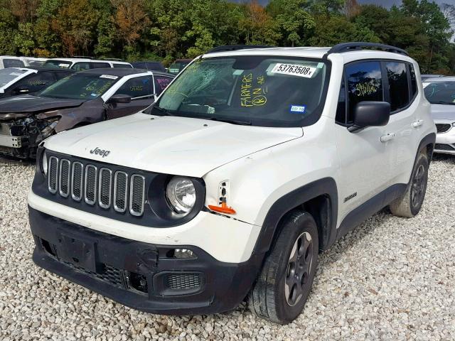 ZACCJAAB7HPE55420 - 2017 JEEP RENEGADE S WHITE photo 2