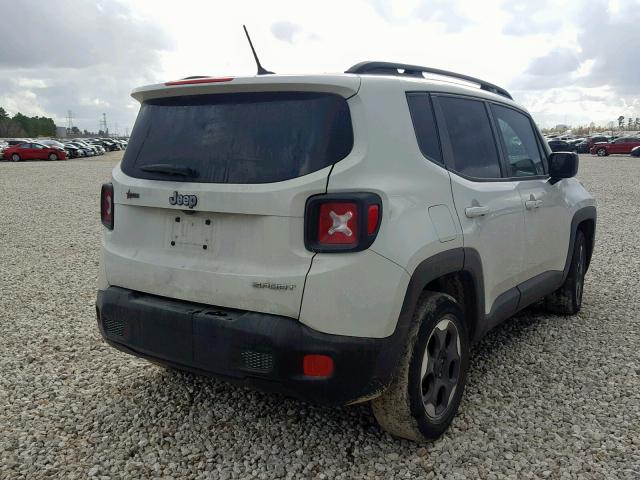 ZACCJAAB7HPE55420 - 2017 JEEP RENEGADE S WHITE photo 4