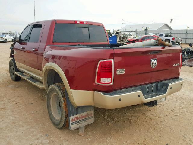 3C63RRNL5FG551059 - 2015 RAM 3500 LONGH BURGUNDY photo 3