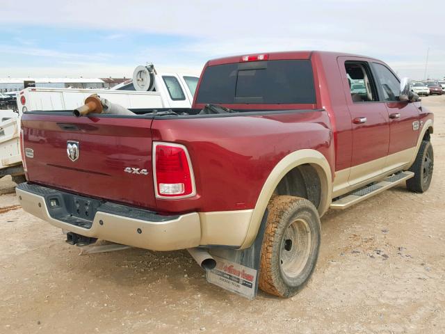 3C63RRNL5FG551059 - 2015 RAM 3500 LONGH BURGUNDY photo 4