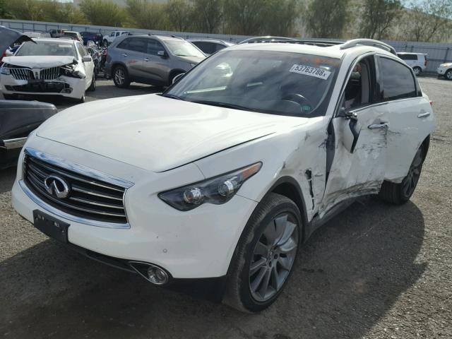 JN8CS1MW8DM172016 - 2013 INFINITI FX37 WHITE photo 2