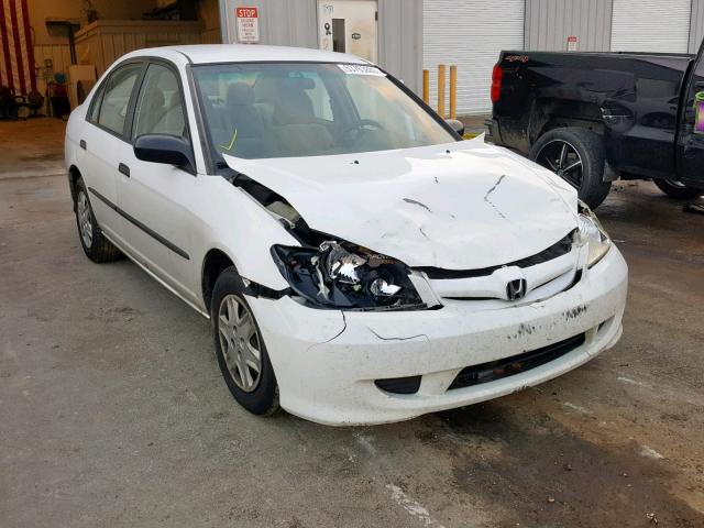 1HGES16395L029608 - 2005 HONDA CIVIC DX V WHITE photo 1