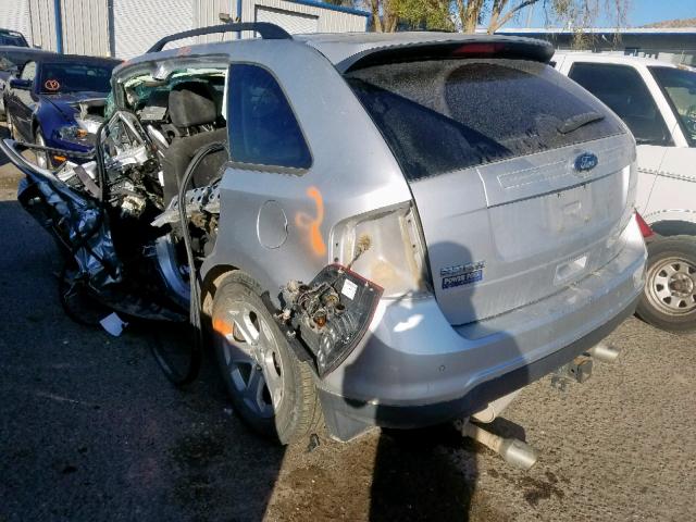 2FMDK3JC3DBB11485 - 2013 FORD EDGE SEL SILVER photo 3