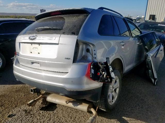 2FMDK3JC3DBB11485 - 2013 FORD EDGE SEL SILVER photo 4