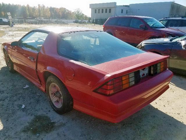 1G1FP23T9ML130539 - 1991 CHEVROLET CAMARO RS RED photo 3