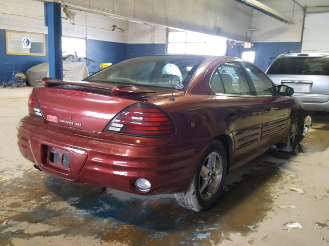 1G2NF52E82M617446 - 2002 PONTIAC GRAND AM S RED photo 4