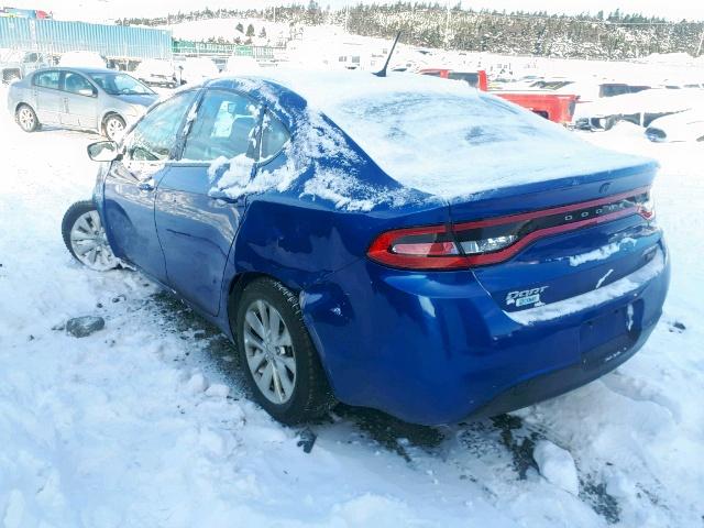 1C3CDFDH6ED765402 - 2014 DODGE DART SE AE BLUE photo 3