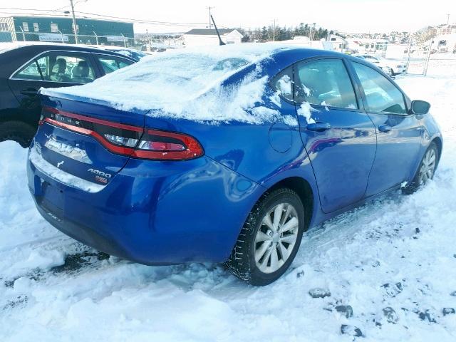 1C3CDFDH6ED765402 - 2014 DODGE DART SE AE BLUE photo 4