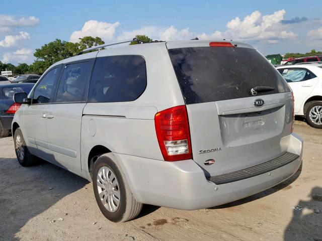 KNDMG4C72C6482243 - 2012 KIA SEDONA LX SILVER photo 3