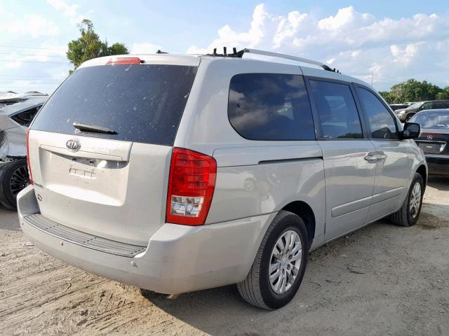 KNDMG4C72C6482243 - 2012 KIA SEDONA LX SILVER photo 4