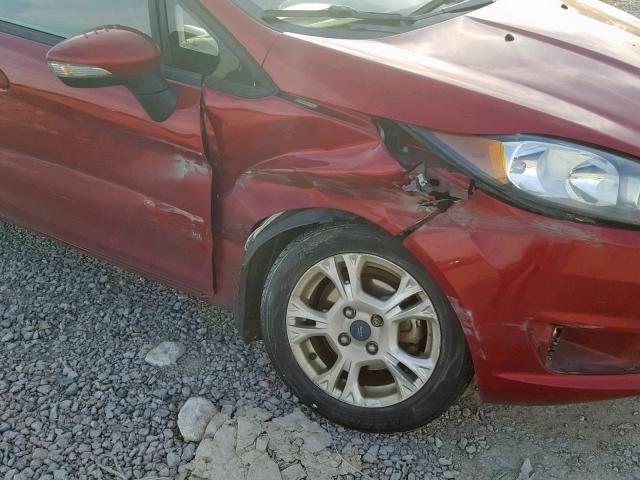 3FADP4BJ5FM210843 - 2015 FORD FIESTA SE RED photo 9