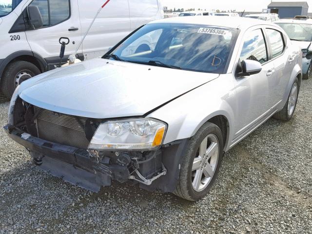 1B3BD1FB2BN589071 - 2011 DODGE AVENGER MA SILVER photo 2