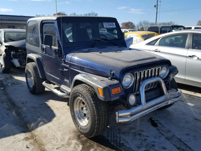 1J4FA49S42P746541 - 2002 JEEP WRANGLER / BLUE photo 1