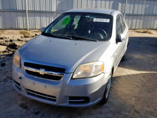 KL1TD56617B102844 - 2007 CHEVROLET AVEO BASE Күміс фото 2