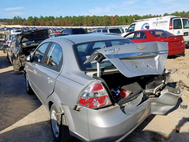 KL1TD56617B102844 - 2007 CHEVROLET AVEO BASE Күміс фото 3