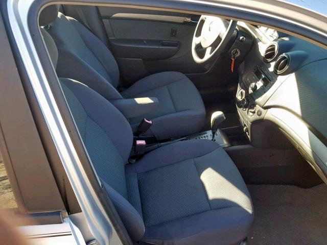 KL1TD56617B102844 - 2007 CHEVROLET AVEO BASE Күміс фото 5