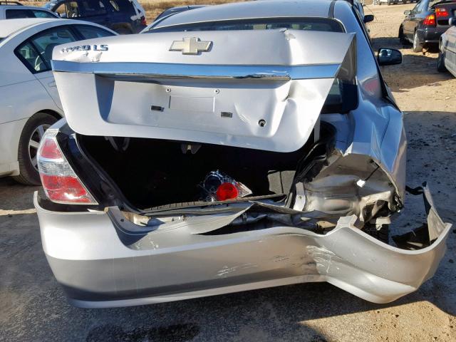 KL1TD56617B102844 - 2007 CHEVROLET AVEO BASE Күміс фото 9